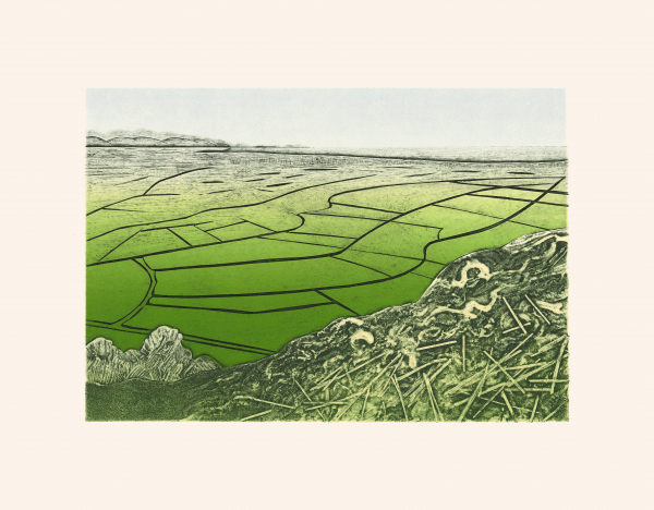 From Graig Fawr, collagraph